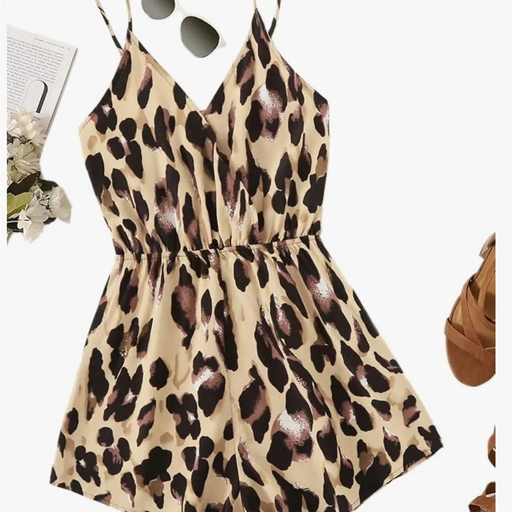 Leopard Print Jumpsuit - Picture 1 of 3